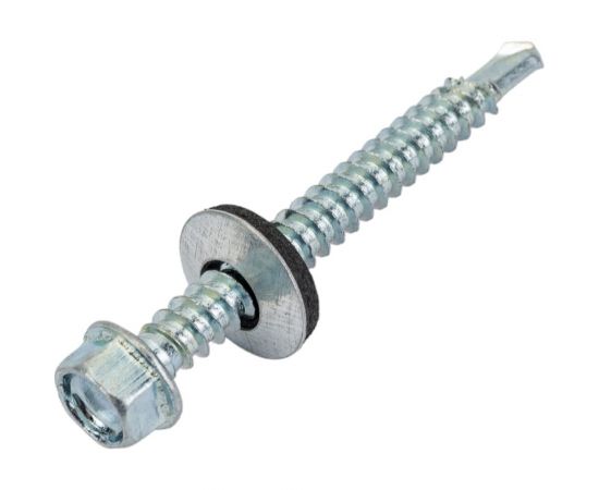 Кровельные саморезы ВИРТУОЗ 5,5х51 мм, цинк 10 шт 03416 – изображение 2