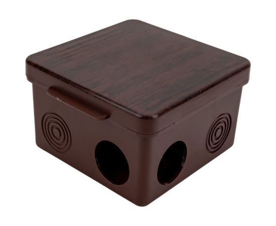 Распаячная коробка IEK км 80x80x50мм о/к ip54 7 вв. дуб UKO31-080-080-050-K24-54 – изображение 2