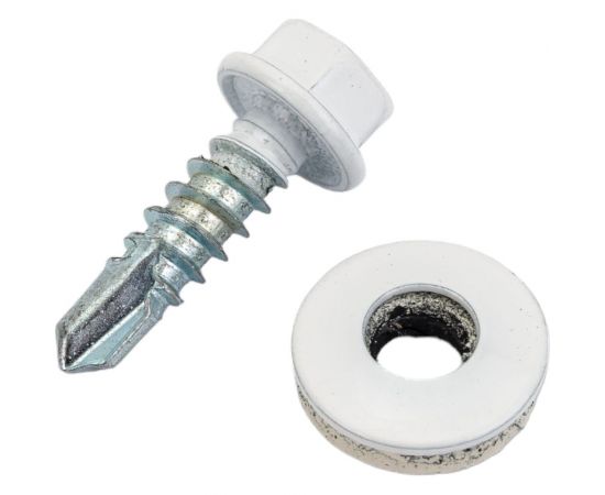 Самосверлящий винт HARDWEX ТМ HWX7-W-P9-5.5x19 мм, св.№3, RAL 9003, 250 шт. 5190000023729 – изображение 4