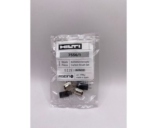 Комплект графитовых щеток 2 шт, Hilti, OEM 7556/1/as Asein 1793J – изображение 3