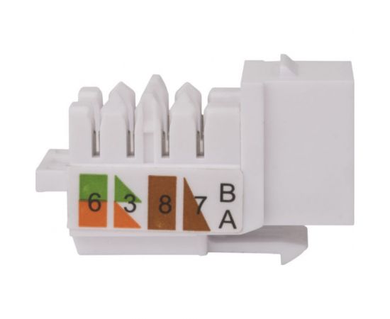 Вставка Keystone WRline WR-KJ-RJ45-C5E-90 Jack RJ-45, 90 градусов, категория 5e, неэкранированная, заделка тип 110, цвет белый 505212 – изображение 2