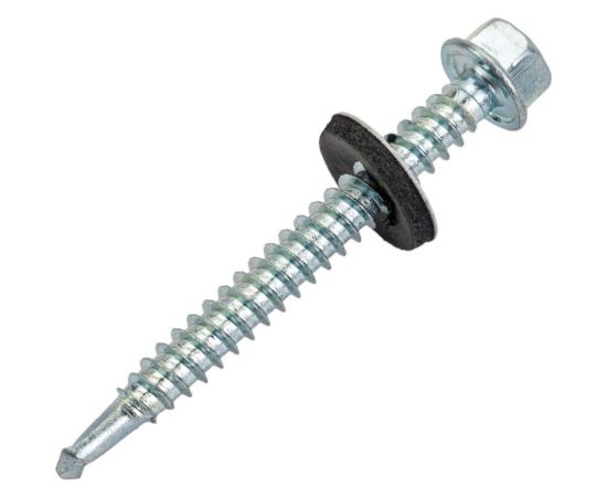 Кровельные саморезы ВИРТУОЗ 5,5х51 мм, цинк 10 шт 03416 – изображение 4