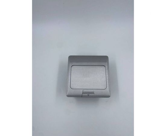 Напольная розетка Inrior розетка в пол, блок розеток в пол, серый, на 2 EURO розетки DB-02-80 – изображение 3