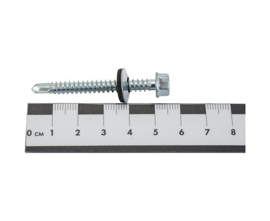 Кровельные саморезы ВИРТУОЗ 5,5х51 мм, цинк 10 шт 03416 – изображение 3