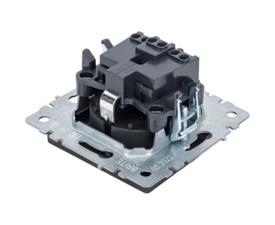 1-местная розетка IEK Brite рс11-1-0-брг с заземлением, без защитных шторок, 16А, графит BR-R11-16-K53 – изображение 4