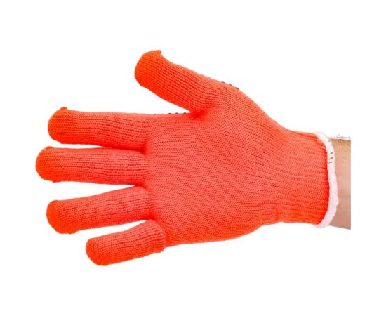 Утепленные акриловые перчатки Gigant с защитой от скольжения, 10 класс, сигнальный цвет GGW-10 – изображение 2