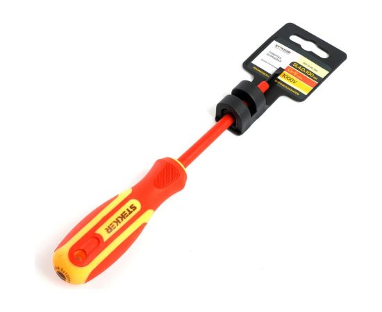 Диэлектрическая шлицевая отвертка STEKKER SL 4.0 х 100мм, SDE-SL40-100, 39767 – изображение 7