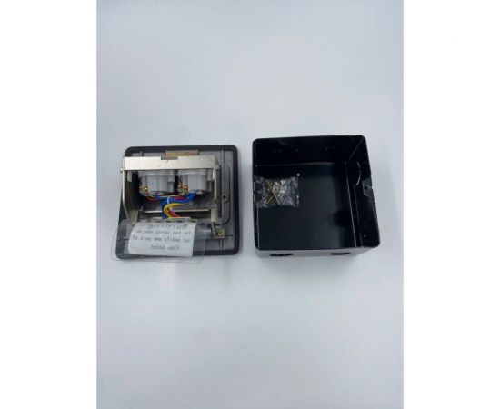 Напольная розетка Inrior розетка в пол, блок розеток в пол, серый, на 2 EURO розетки DB-02-80 – изображение 2