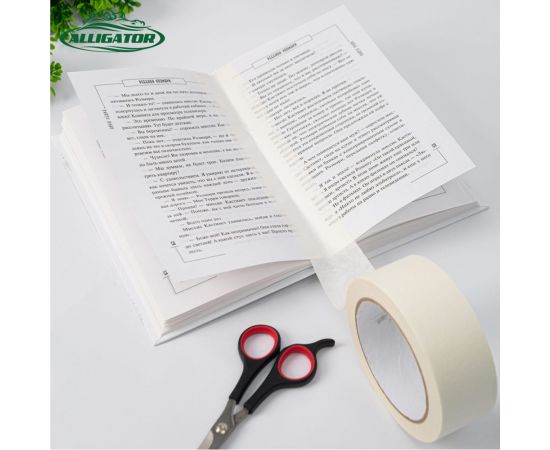 Малярная клейкая лента GAVIAL бумажная, КРЕПП, 38 мм, 20 м, краска и защита стен 00023323 – изображение 7