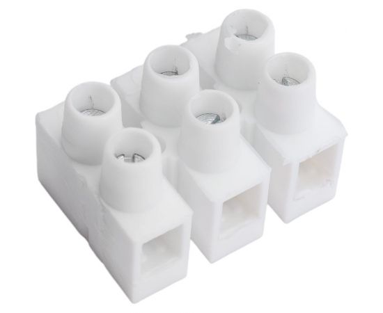 Клемник DKC Полипропилен белый, 3р, 85 град., 450V, 24А, 2,5м.кв. 1шт 43103PL Br 