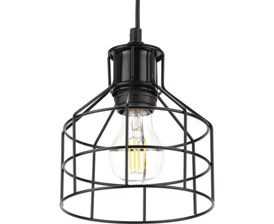 Металлический подвес ЭРА PL9 BK E27, max 60W, d160 мм, черный Б0037456 