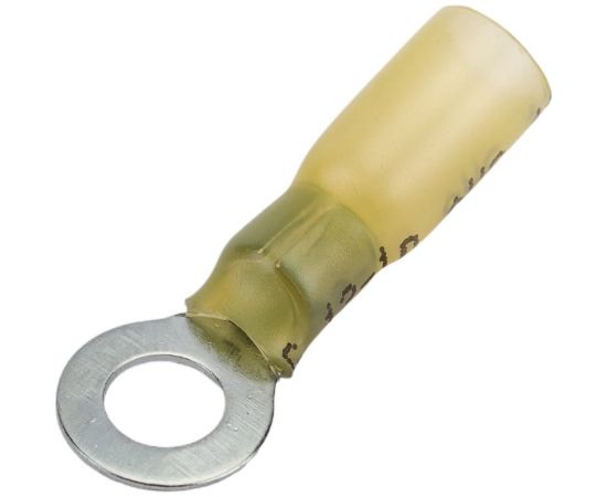 Кольцевой изолированный термоусаживаемый наконечник REXANT диаметр 6.5мм 4-6кв.мм желтый, 100 шт 08-0058 