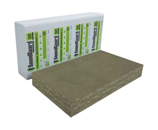 Звукопоглощающая плита Soundguard экоакустик 80 1250x600x50 мм 3 кв.м в упаковке 201261 