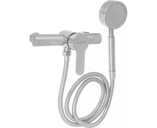 Смеситель для душа СоюзКран с душевым набором, керамический картридж 40 мм, нержавеющая сталь SS04-N118 567-096 