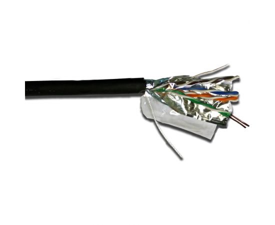 Кабель FTP LANMASTER 4 пары, Кат. 5e, внешний, черный, 305м в кат., LAN-5EFTP-OUT 