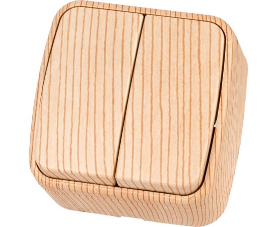 Выключатель TDM 2-кл. открытой установки IP20 10А, сосна ""Дача"" Народная SQ1824-0052 – изображение 6