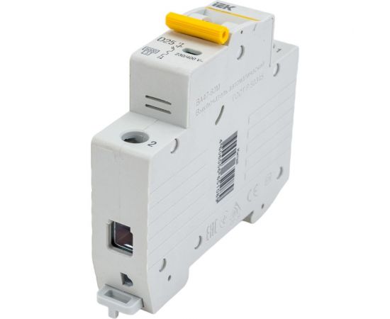 Автоматический выключатель IEK ВА47-60M 1Р 25А 6кА D MVA31-1-025-D – изображение 2