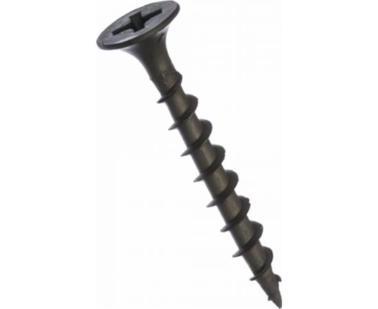 Саморез Качественный Крепеж 3,5х32 потай, крупная резьба, оксид 1 100 шт 1000361 КЧ – изображение 2
