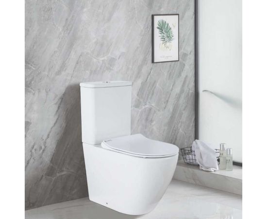 Напольный безободковый унитаз Azario Grado в комплекте с бачком AZ-2141 00051930 – изображение 3