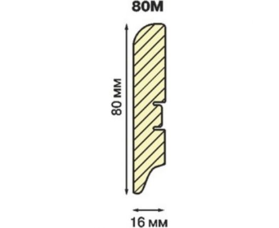 Плинтус МДФ GRACE Смартпрофайл колор 80м, 2.4 м, венге натуральный УТ000066712 – изображение 2