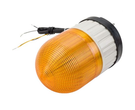 Светосигнальный маячок INNOCONT d=100мм, L=146мм, светодиод(постоянное/мигающее), вращение, зуммер, цвет: желтый, 220VAC, IP55, кабель 0,5м SL100B-220-Y – изображение 4