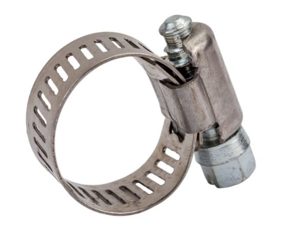 Червячный хомут CNIC 14-22/12,7 мм, W2 нержавеющая сталь, с оцинкованным винтом SAE J1670 05B1422 52553 – изображение 3