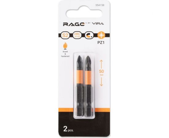 Биты магнитные PZ1, 50 мм, 2 шт, S2 rage by VIRA 554158 – изображение 5