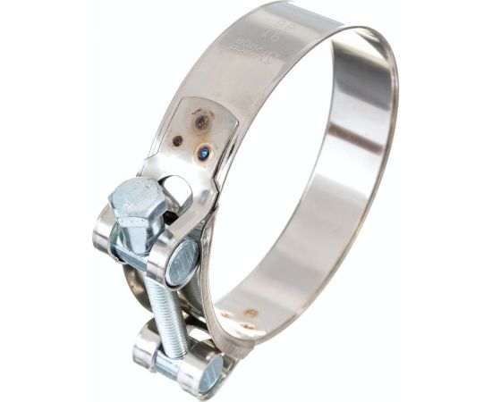 Силовой хомут Nord-Yada Д: 86-91 мм, Ш: 24 мм, Т: 0,8 мм, болт: М8х75, нерж. сталь 902893 – изображение 2