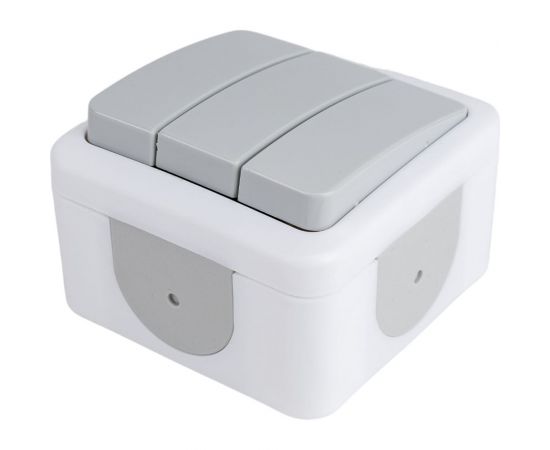 3-клавишный выключатель NE-AD 10А, 250В, MULTIMA, Белый 92-51-33 – изображение 3