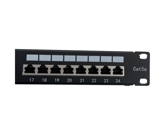 Патч-панель 19"" WRline WR-PL-24-C5E-SH-D (1U), 24 порта RJ-45 полностью экранированная, категория 5e, Dual IDC, цвет черный 505210 – изображение 5