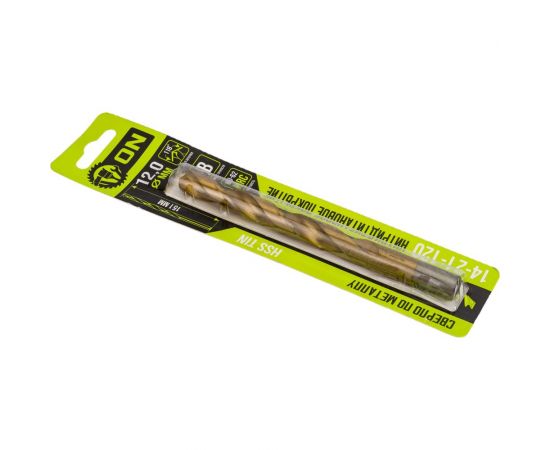 Сверло по металлу HSS TIN 12x151 мм, нитридтитановое покрытие On 14-21-120 – изображение 4