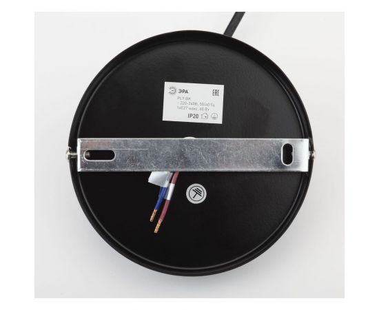 Металлический подвес ЭРА PL9 BK E27, max 60W, d160 мм, черный Б0037456 – изображение 8