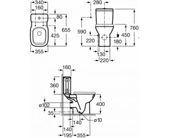 Бачок ROCA DEBBA 34199100Y 00000041327 – изображение 4