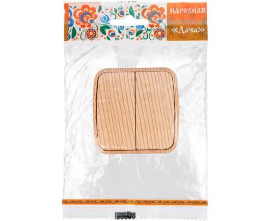 Выключатель TDM 2-кл. открытой установки IP20 10А, сосна ""Дача"" Народная SQ1824-0052 – изображение 2