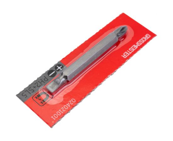 Бита двухсторонняя PH2+SL5, 65 мм GROSSMEISTER 024021001 – изображение 4