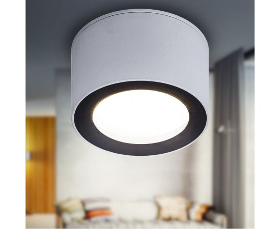 Настенно-потолочный светильник ЭРА спот OL28 WH/BK GX53, черно-белый, IP44 Б0055581 – изображение 2