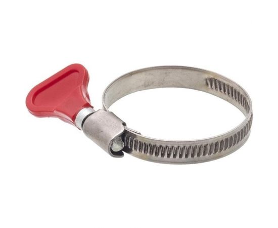 Обжимной хомут из нерж. стали Невский Крепеж 30-45 мм, с бабочкой, ярлык нк 850530 