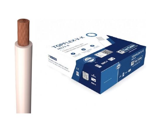 Монтажный гибкий провод Top Cable 1x1.5 белый TOPFLEX V-K H07V-K 131B001MR100 