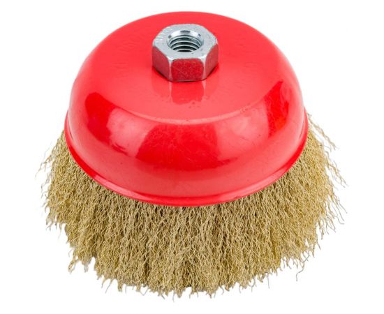 Щетка-чашка (125 мм; М14; латунь) для УШМ vertextools 12300-125 