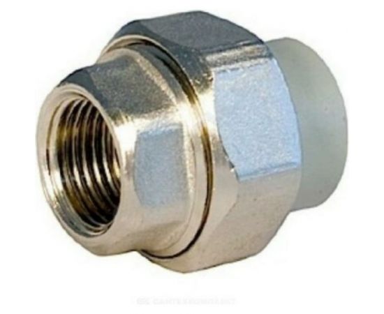 Муфта комбинированная RTP разъемная. американка, внутренняя резьба, D20х1/2 мм, серая 15515 