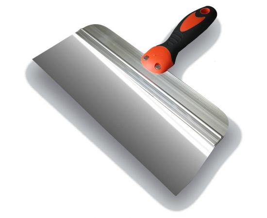 Шпатель DECOR 400 мм, ширина 75 мм, толщина 0,45 мм, двухкомпонентная ручка, нерж. сталь, фасадный 