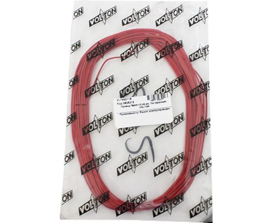 Провод ПВАМ VOLTON 0,5 кв.мм, 10м красный VLT400118 