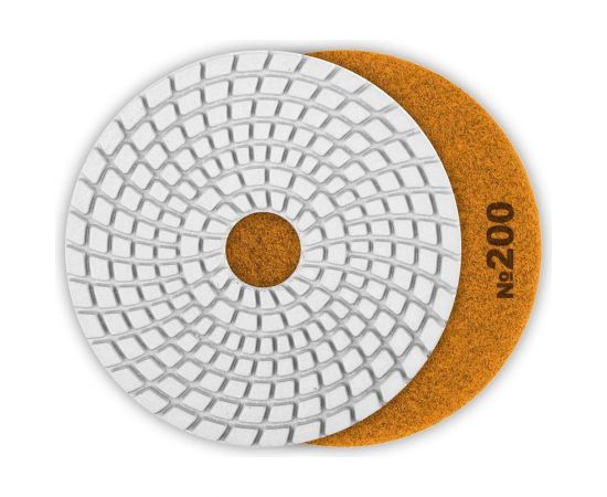 Алмазный гибкий шлифовальный круг для мокрого шлифования ЗУБР 125 мм, №200 29867-200 