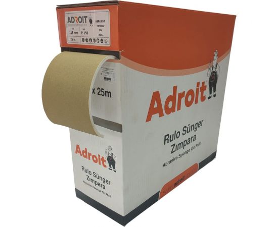 Шлифовальная бумага на поролоновой основе без перфорации Adroit 115 мм, 25 м, P150 Interflex AD27152800 