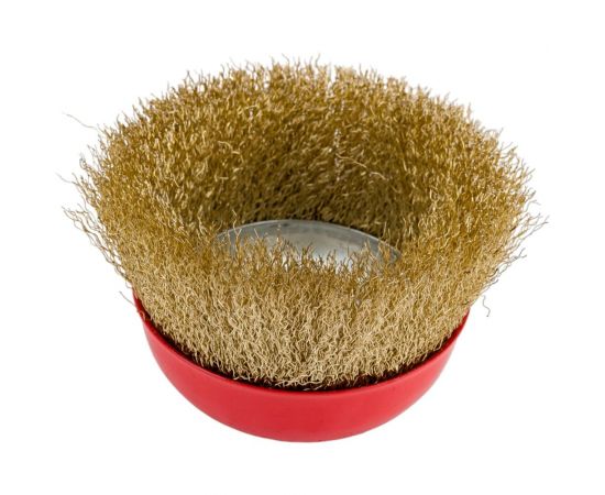 Щетка-чашка (125 мм; М14; латунь) для УШМ vertextools 12300-125 – изображение 2