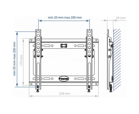 TV-кронштейн KROMAX IDEAL-6 white 26022 – изображение 3
