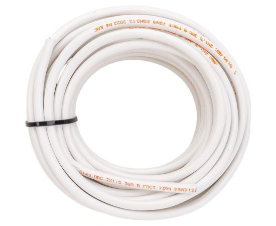 Провод TDM ПВС 2х1,5 ГОСТ 10м, белый SQ0118-0011 – изображение 3