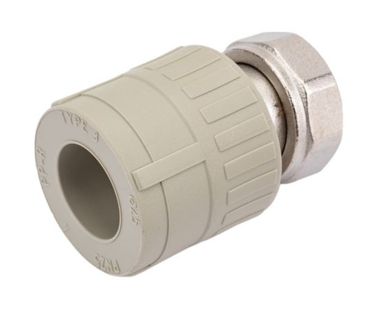 Муфта RTP с накидной гайкой на металлическом штуцере, внутренняя резьба, D25х1 мм, серая 15826 – изображение 5