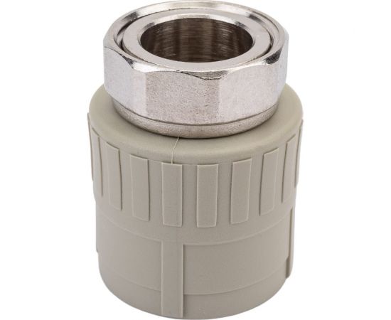 Муфта RTP с накидной гайкой на металлическом штуцере, внутренняя резьба, D25х1 мм, серая 15826 – изображение 3