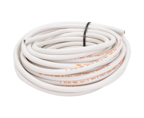 Провод TDM ПВС 2х1,5 ГОСТ 10м, белый SQ0118-0011 – изображение 2